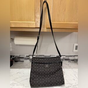 Coach 2017 Black and Gray Crossbody Bag EUC